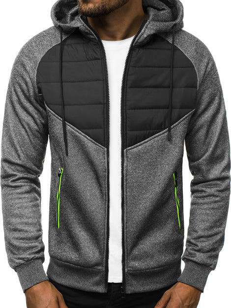 Herren Sportliche Kapuzenjacke mit modernen Design-Elementen und funktionalen Reißverschlusstaschen Echoarchiv