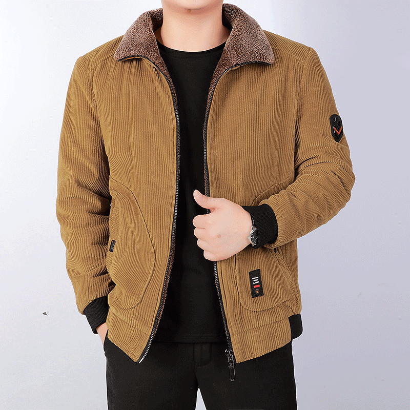 Herren modische Cordjacke mit weichem Kragen Echoarchiv