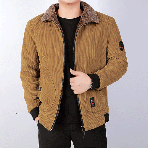 Herren modische Cordjacke mit weichem Kragen Echoarchiv