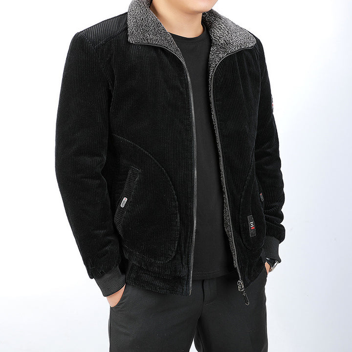Herren modische Cordjacke mit weichem Kragen Echoarchiv