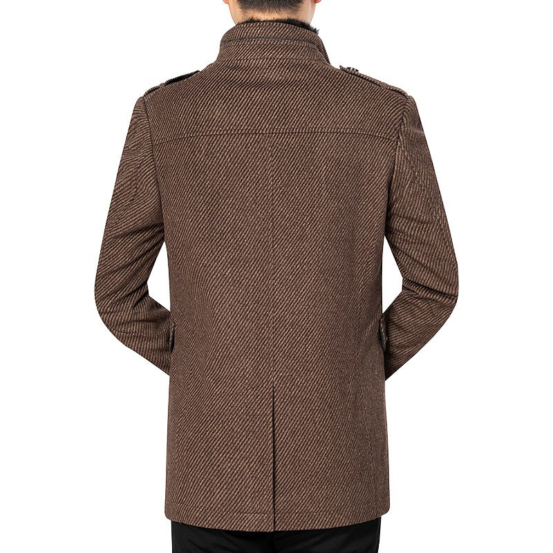 Herren Eleganter Mantel aus Rippstoff Echoarchiv