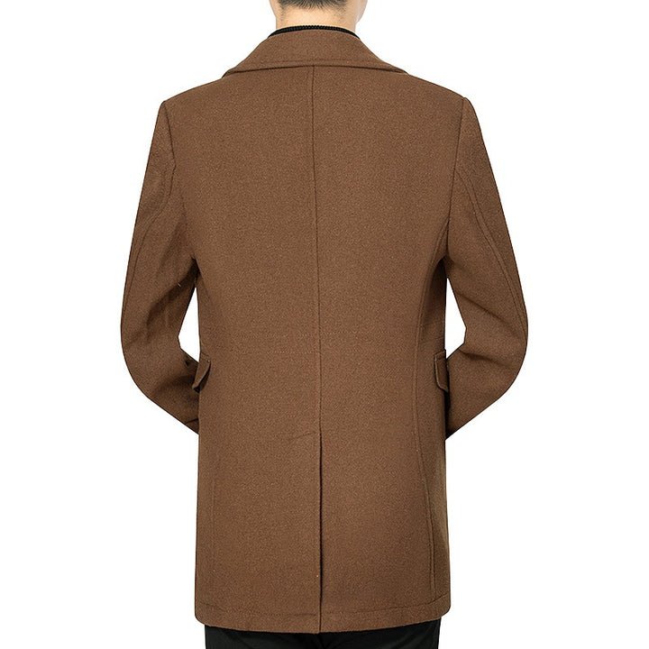 Herren Mantel mittellang aus Wollmix mit schlanker Silhouette, verdeckter Reißverschlussleiste und Pattentaschen – Montevé