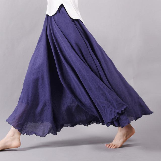 Echoarchiv | Lässig Fallender Boho Maxi Rock für Damen