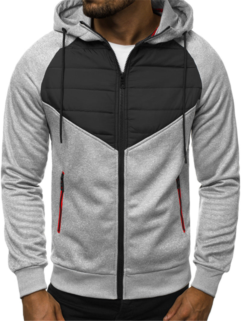 Herren Sportliche Kapuzenjacke mit modernen Design-Elementen und funktionalen Reißverschlusstaschen Echoarchiv