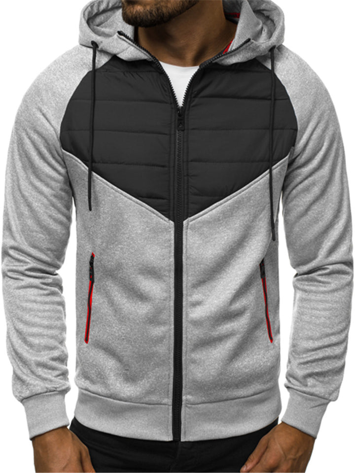 Herren Sportliche Kapuzenjacke mit modernen Design-Elementen und funktionalen Reißverschlusstaschen Echoarchiv