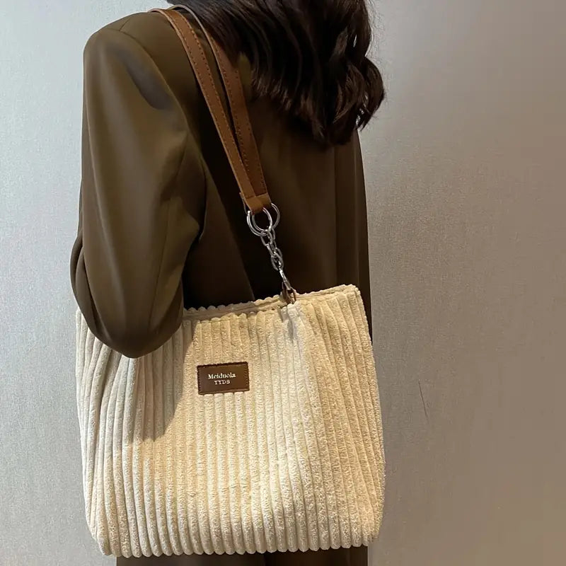 Cord Tote Bag für Damen Chic & Geräumig – Avelline