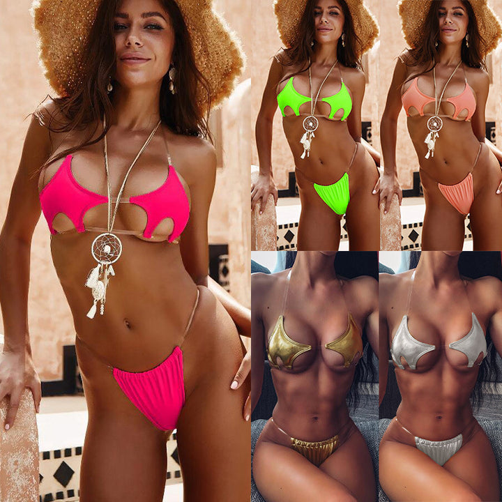 Damen Cut-Out Bikini mit transparenten Trägern Echo Archiv