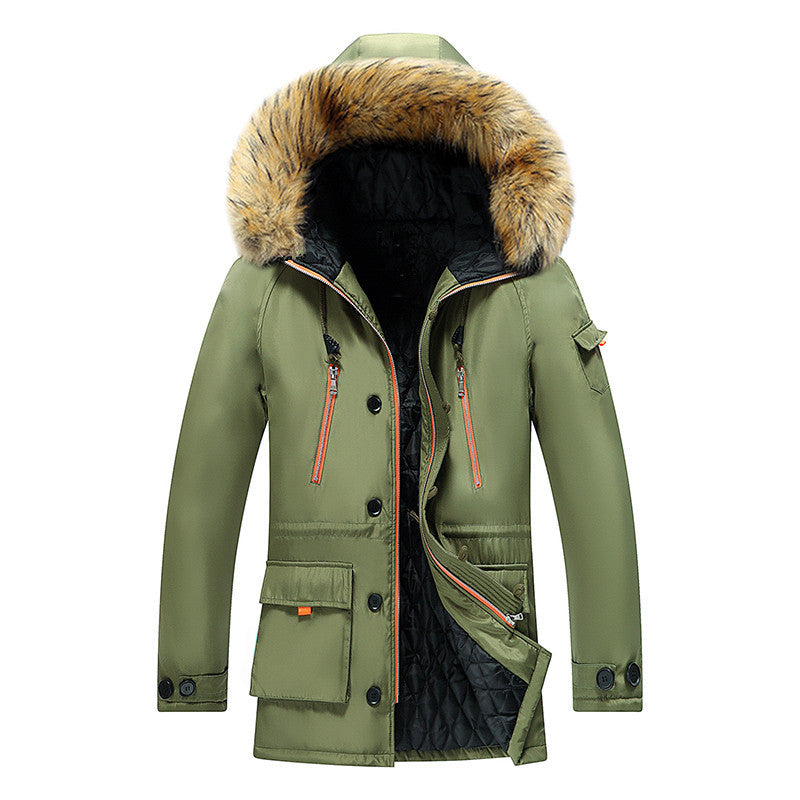 Herren Winterparka mit abnehmbarer Kapuze und Kunstfellbesatz Echoarchiv