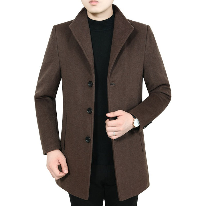 Herren Taillierter Kurzmantel im Minimalstil mit Stehkragen – Montevé