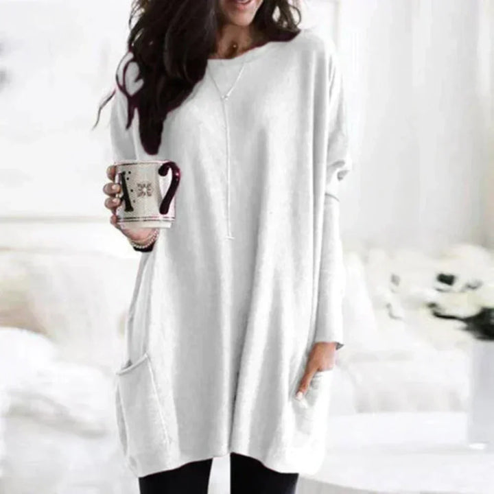 Echoarchiv - Lässiger Langarm-Longpullover