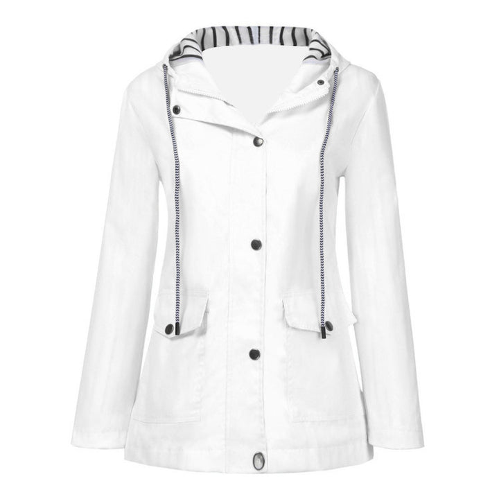 Damen nan wasserdichter Parka mit Kapuze, Kordelzug und aufgesetzten Taschen Echo Archiv
