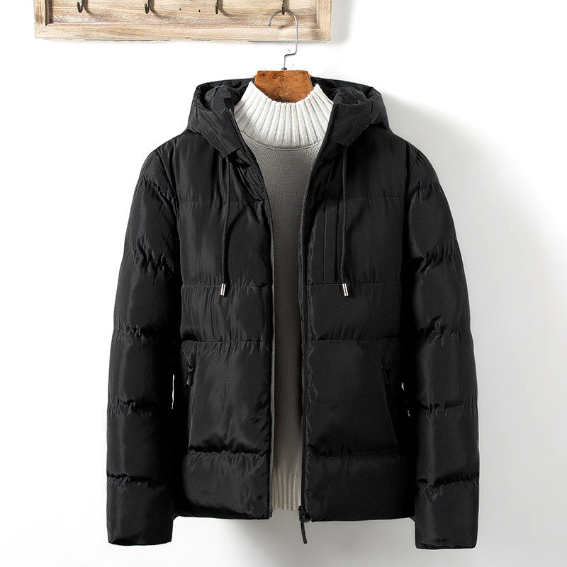 Herren gesteppte Übergangsjacke mit praktischen Taschen und verstellbarer Kapuze Echoarchiv