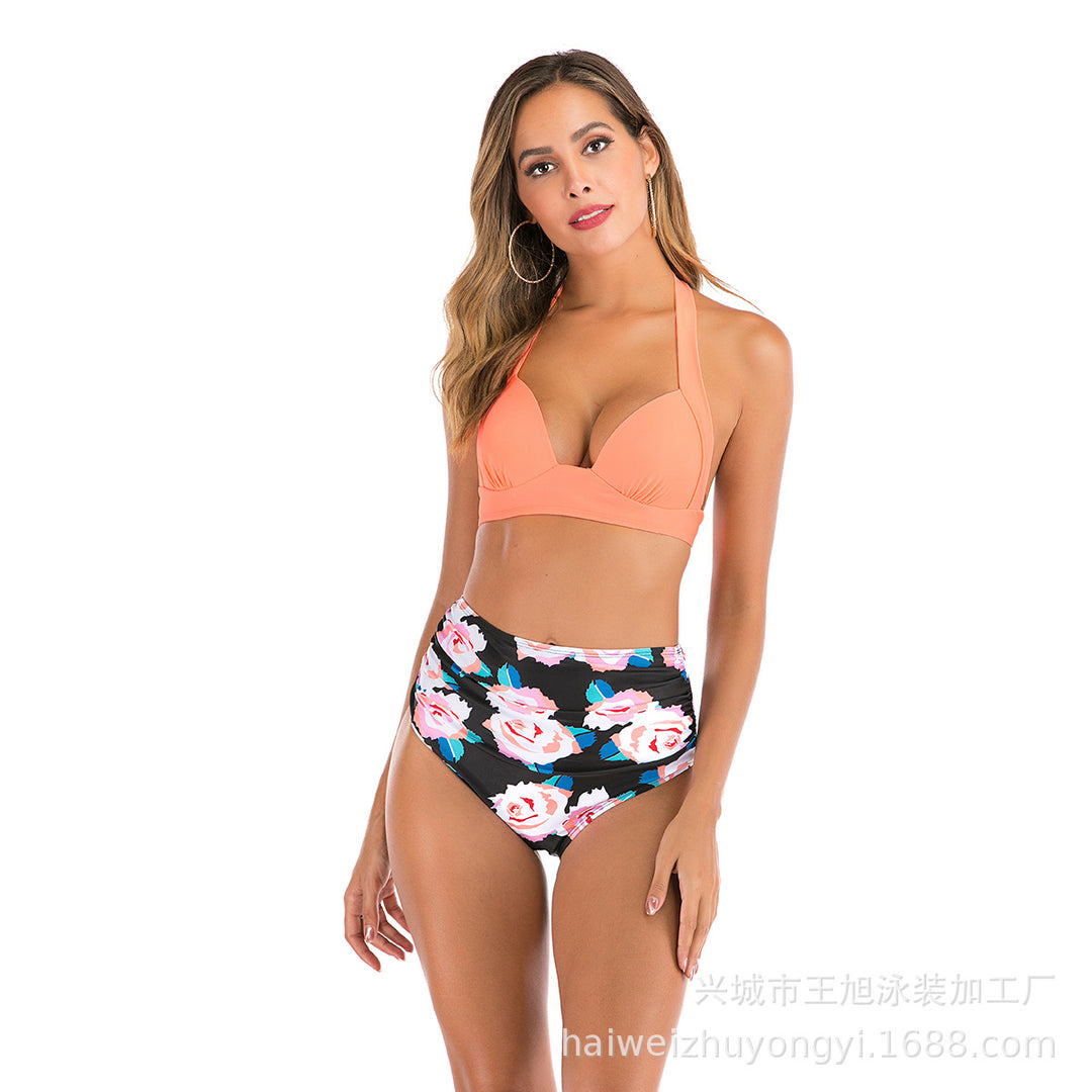 Damen Bandeau-Bikini mit stilvollen Streifen und verstellbaren Trägern Echo Archiv