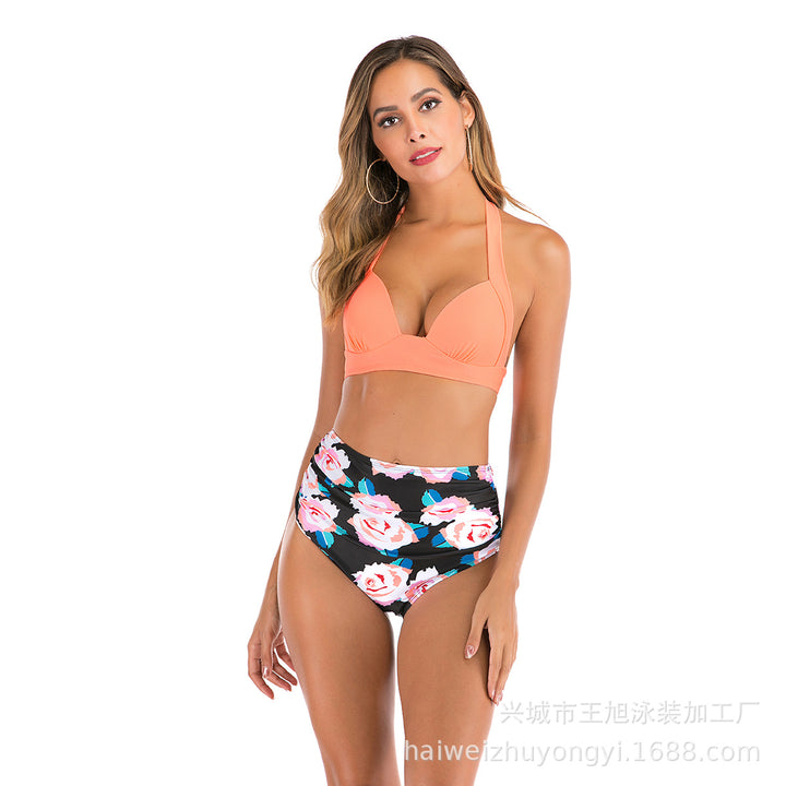 Damen Bandeau-Bikini mit stilvollen Streifen und verstellbaren Trägern Echo Archiv