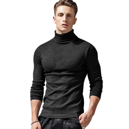 Herren Eleganter Rollkragenpullover aus hochwertigem Baumwollmix Echoarchiv