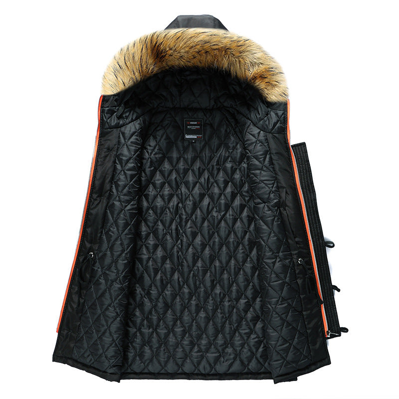 Herren Winterparka mit abnehmbarer Kapuze und Kunstfellbesatz Echoarchiv