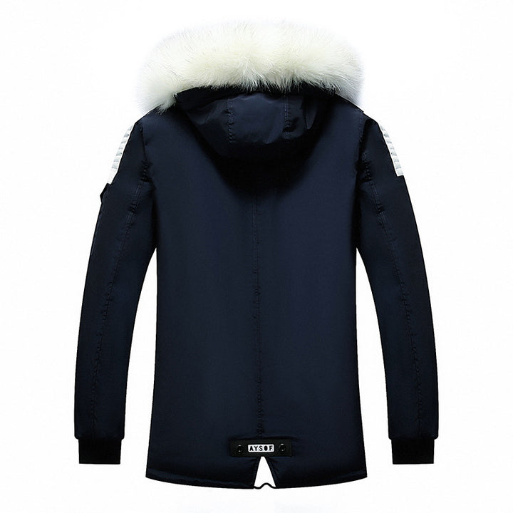 Herren winterfeste Parkajacke mit abnehmbarem Kunstfellkragen Echoarchiv