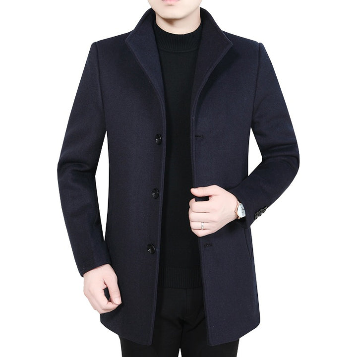 Herren Taillierter Kurzmantel im Minimalstil mit Stehkragen – Montevé