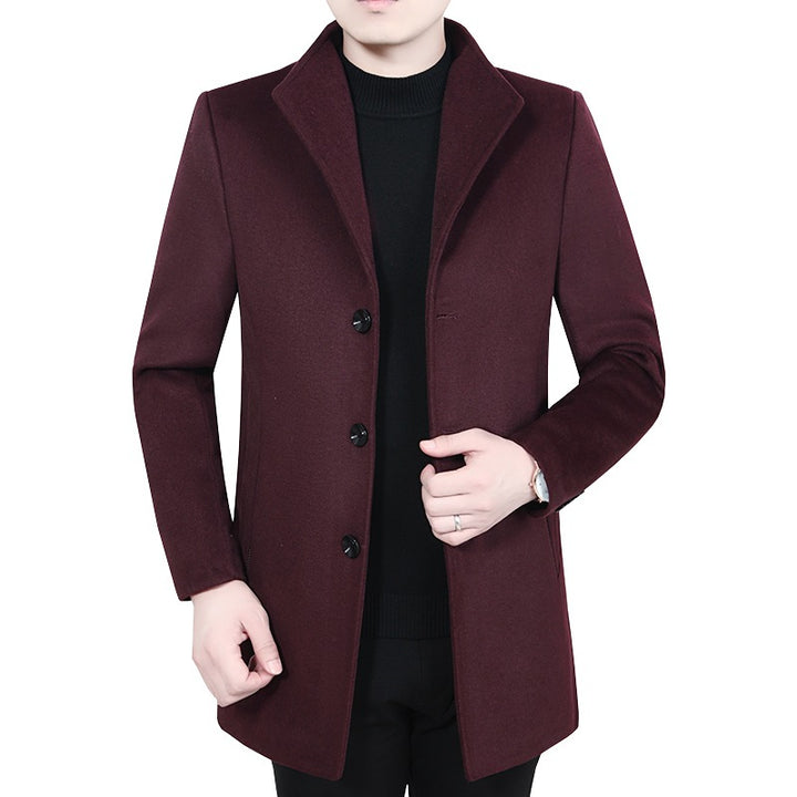 Herren Taillierter Kurzmantel im Minimalstil mit Stehkragen – Montevé