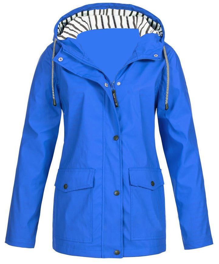 Damen nan wasserdichter Parka mit Kapuze, Kordelzug und aufgesetzten Taschen Echo Archiv