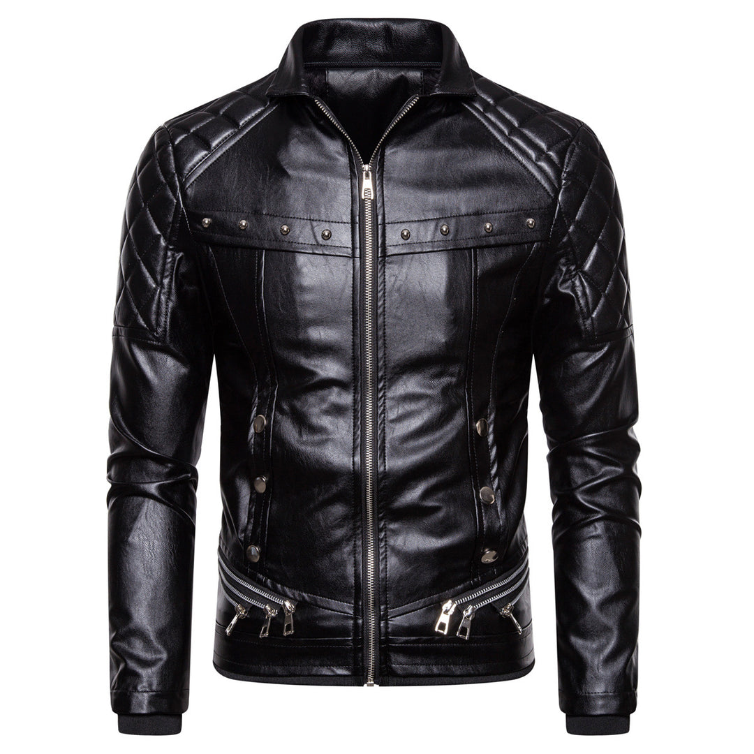 Herren Kunstlederjacke mit luxuriösem Fellkragen Echoarchiv