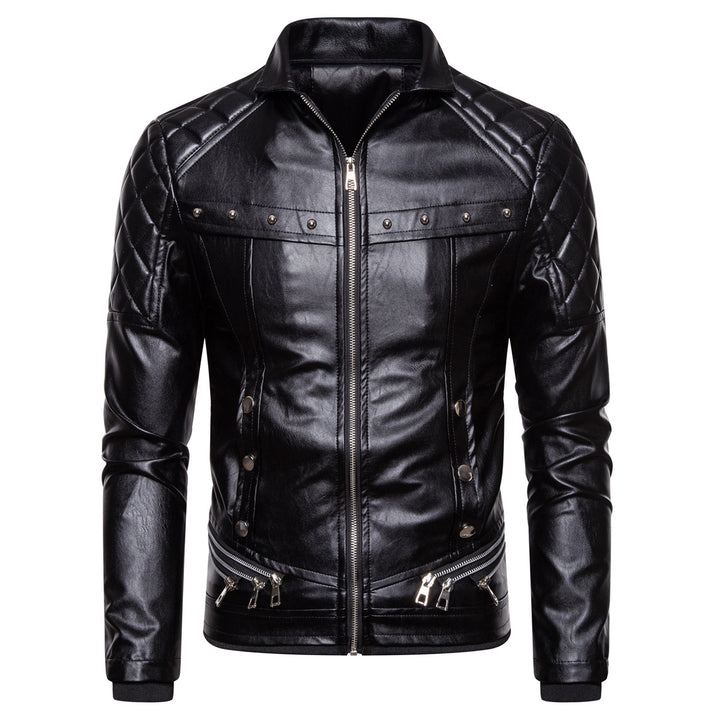 Herren Kunstlederjacke mit luxuriösem Fellkragen Echoarchiv