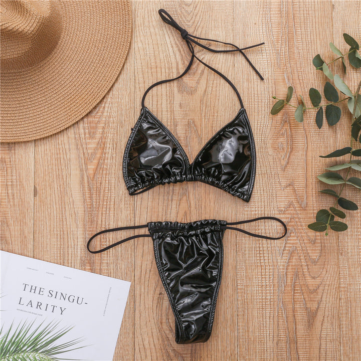 Damen Triangel-Bikini mit seidigem Finish und verstellbaren Trägern Echo Archiv