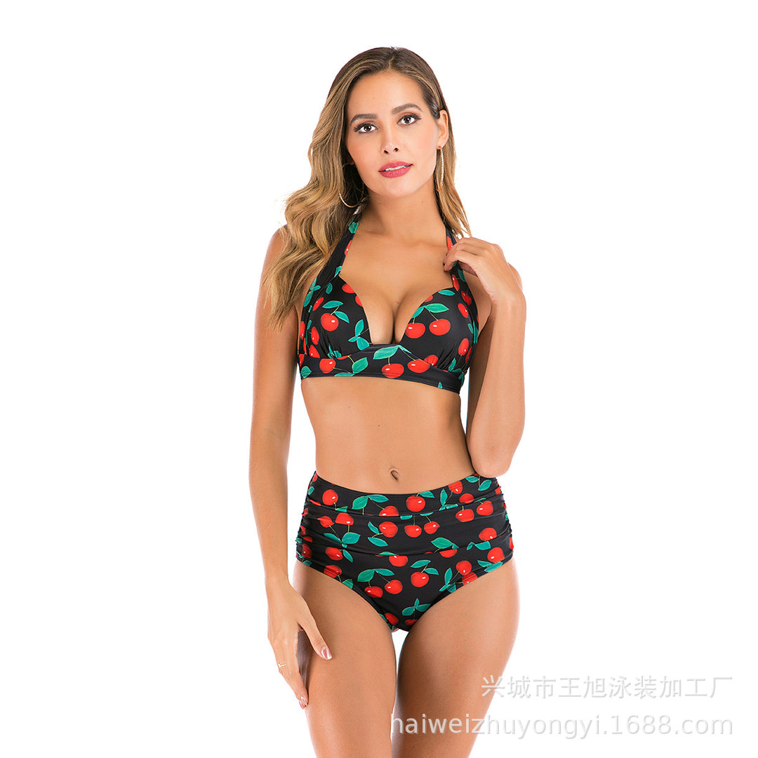 Damen Bandeau-Bikini mit stilvollen Streifen und verstellbaren Trägern Echo Archiv