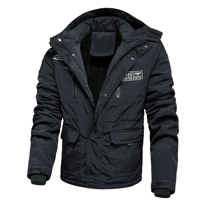 Herren Winterparka mit abnehmbarer Kapuze und Kunstfellbesatz Echoarchiv