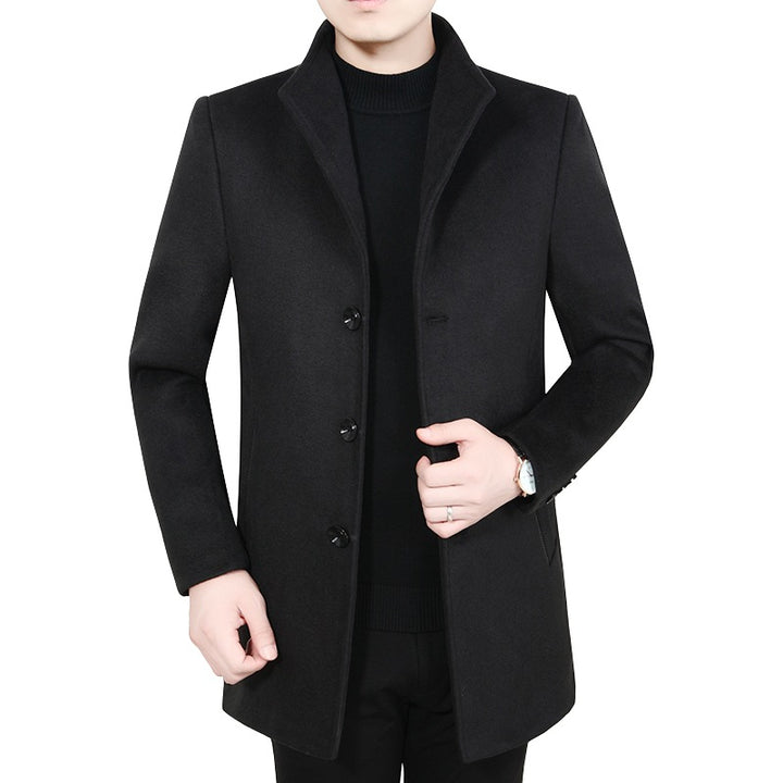 Herren Taillierter Kurzmantel im Minimalstil mit Stehkragen – Montevé