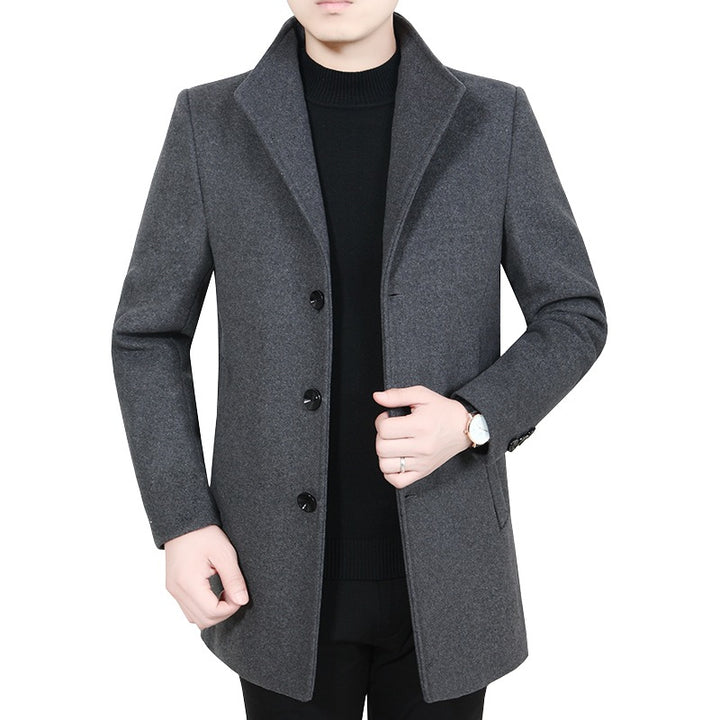 Herren Taillierter Kurzmantel im Minimalstil mit Stehkragen – Montevé
