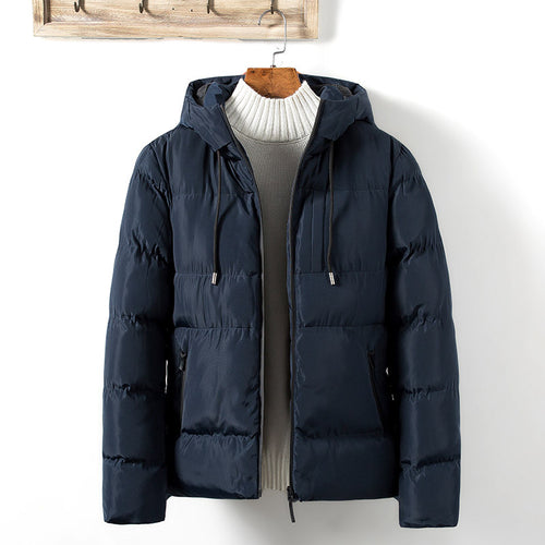 Herren gesteppte Übergangsjacke mit praktischen Taschen und verstellbarer Kapuze Echoarchiv