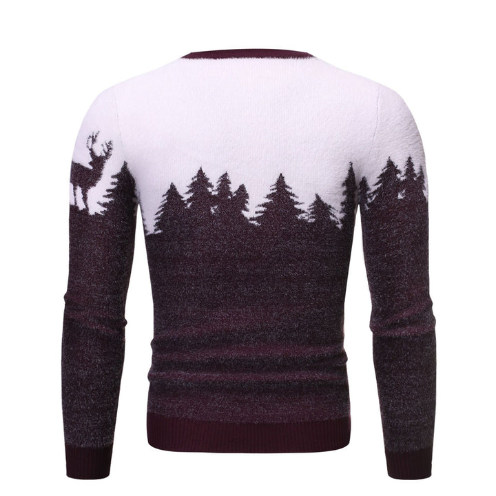 Herren gemütlicher Pullover mit Motivprint Echoarchiv