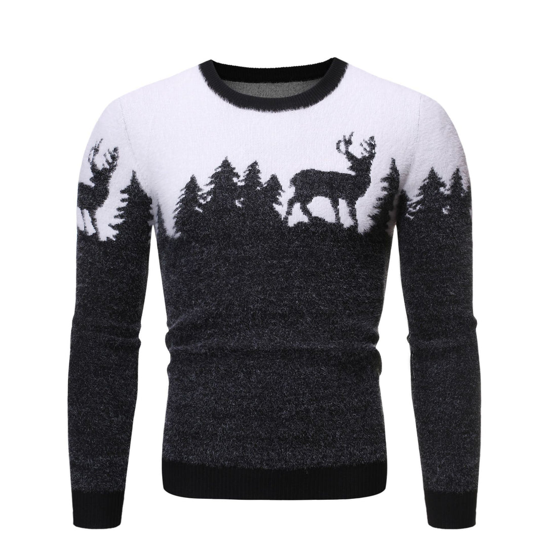Herren gemütlicher Pullover mit Motivprint Echoarchiv