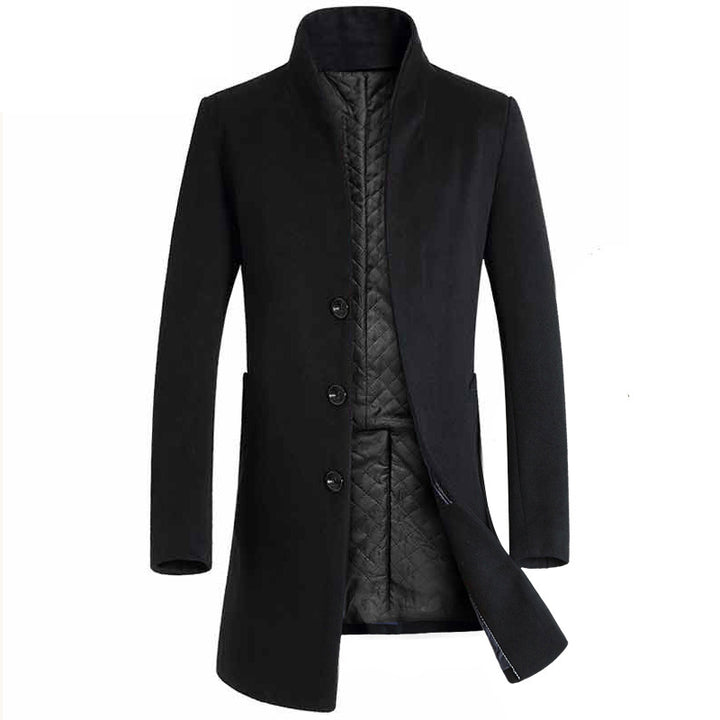 Herren elegante Steppjacke mit hohem Kragen und modischem Schnitt Echoarchiv