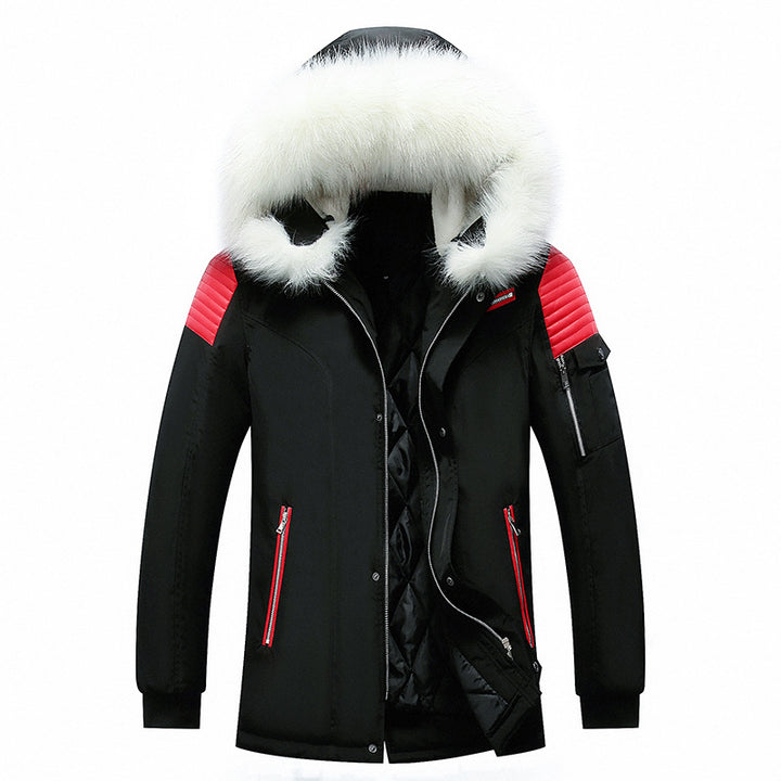 Herren winterfeste Parkajacke mit abnehmbarem Kunstfellkragen Echoarchiv