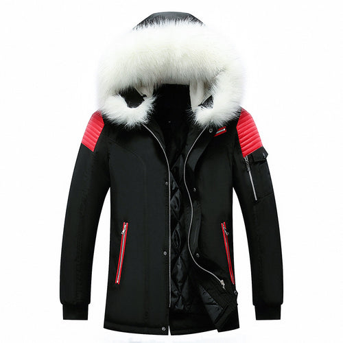 Herren winterfeste Parkajacke mit abnehmbarem Kunstfellkragen Echoarchiv