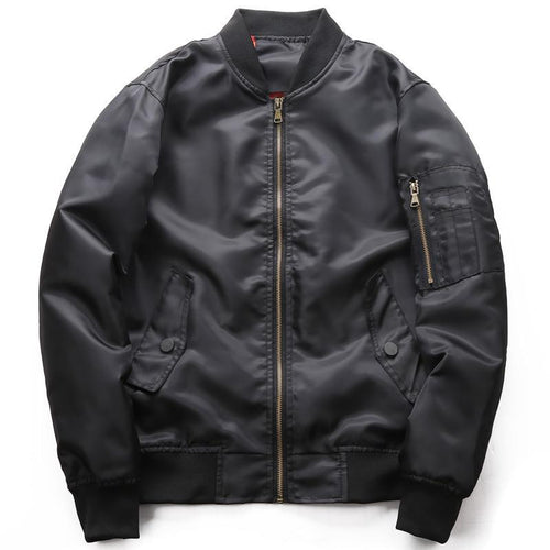 Herren Bomberjacke aus wasserabweisendem Nylon mit Ärmeltasche Echoarchiv