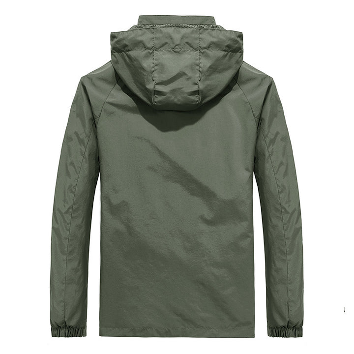 Herren Leichte Softshell-Outdoorjacke mit Kapuze, atmungsaktivem Meshfutter und Reißverschlussbrusttasche Echoarchiv