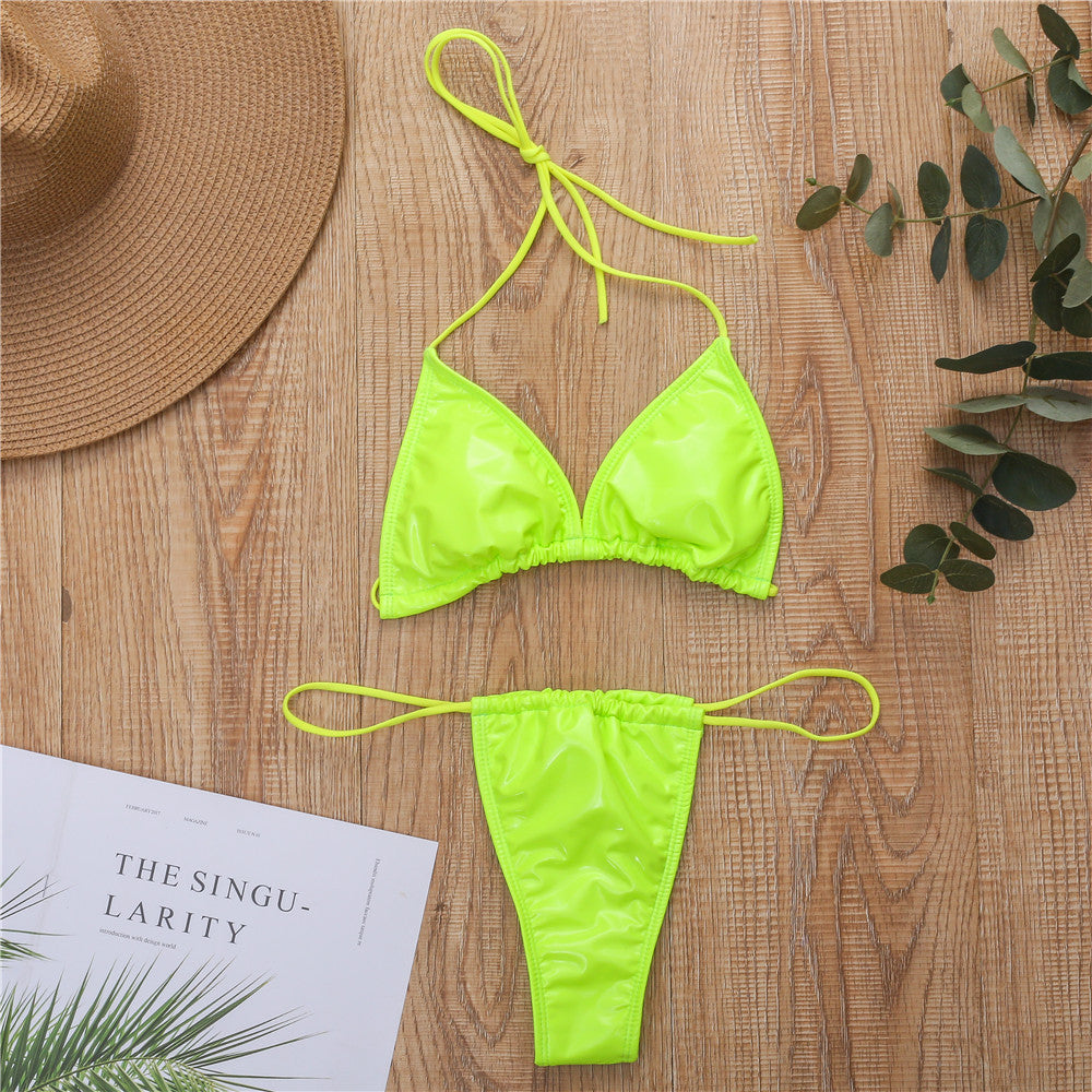 Damen Triangel-Bikini mit seidigem Finish und verstellbaren Trägern Echo Archiv