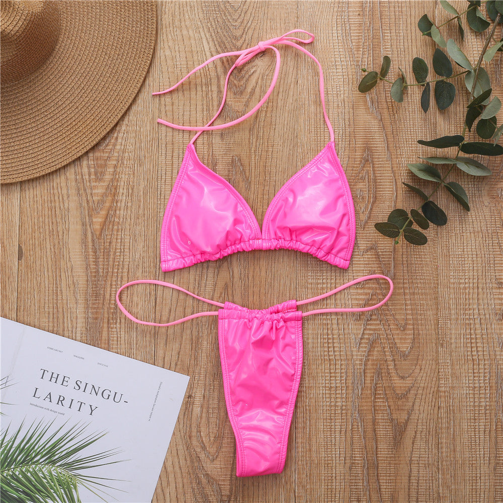 Damen Triangel-Bikini mit seidigem Finish und verstellbaren Trägern Echo Archiv