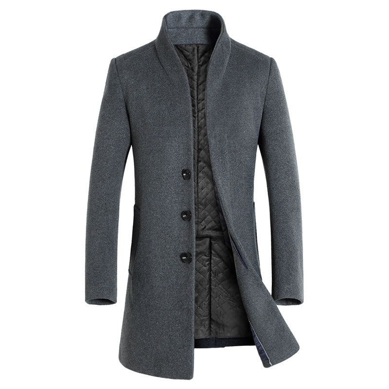 Herren elegante Steppjacke mit hohem Kragen und modischem Schnitt Echoarchiv