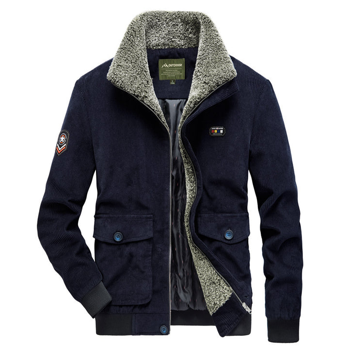 Herren Lässige Cordjacke mit Fleece-Futter Echo Archiv