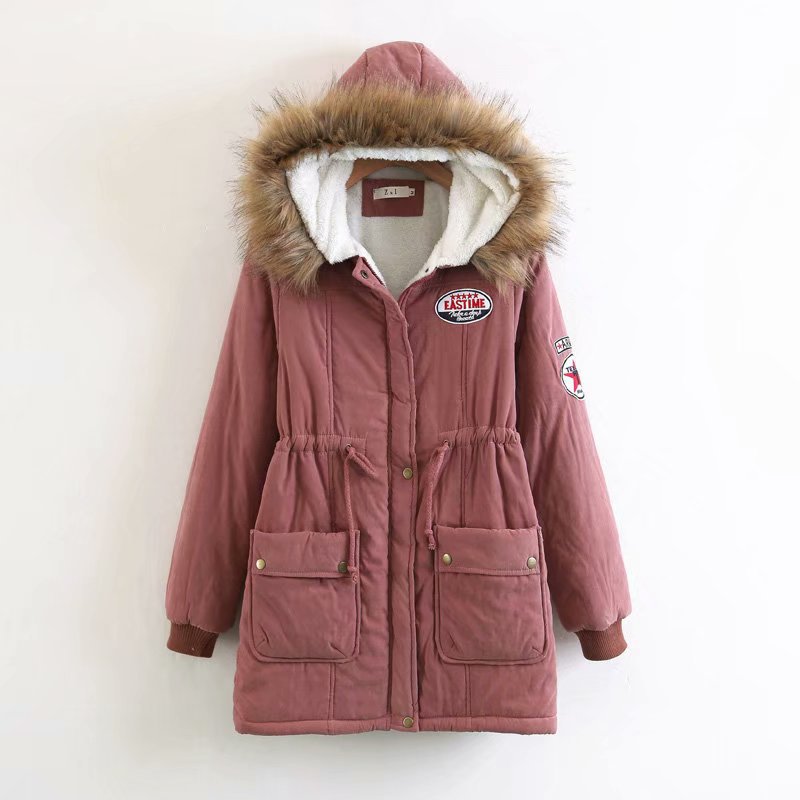 Damen Langer Utility-Parka mit Teddyfutter, Kapuze mit Kunstfell und Kordelzug – Avérine