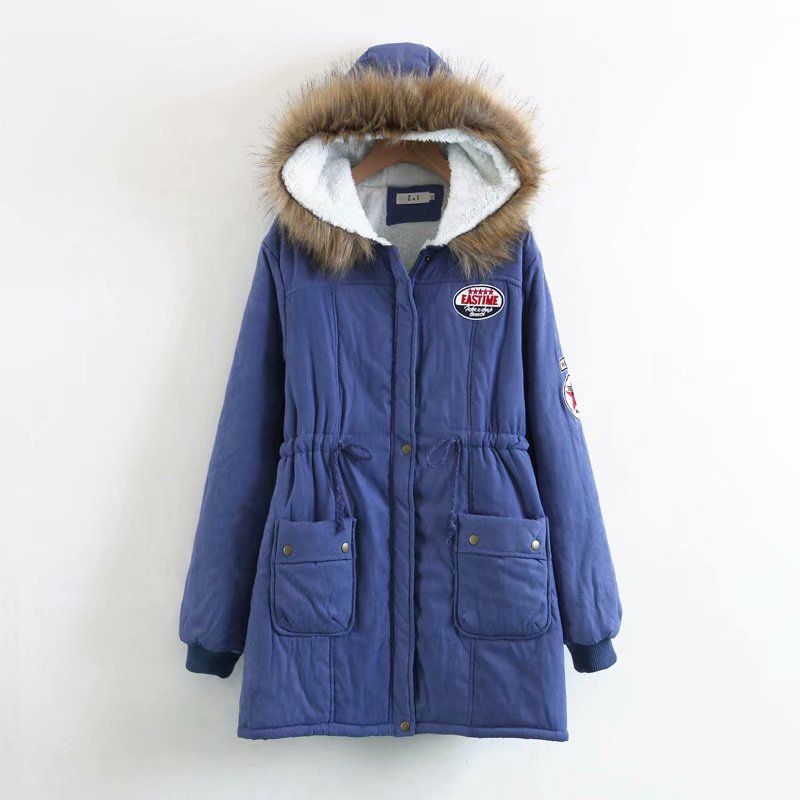 Damen Langer Utility-Parka mit Teddyfutter, Kapuze mit Kunstfell und Kordelzug – Avérine