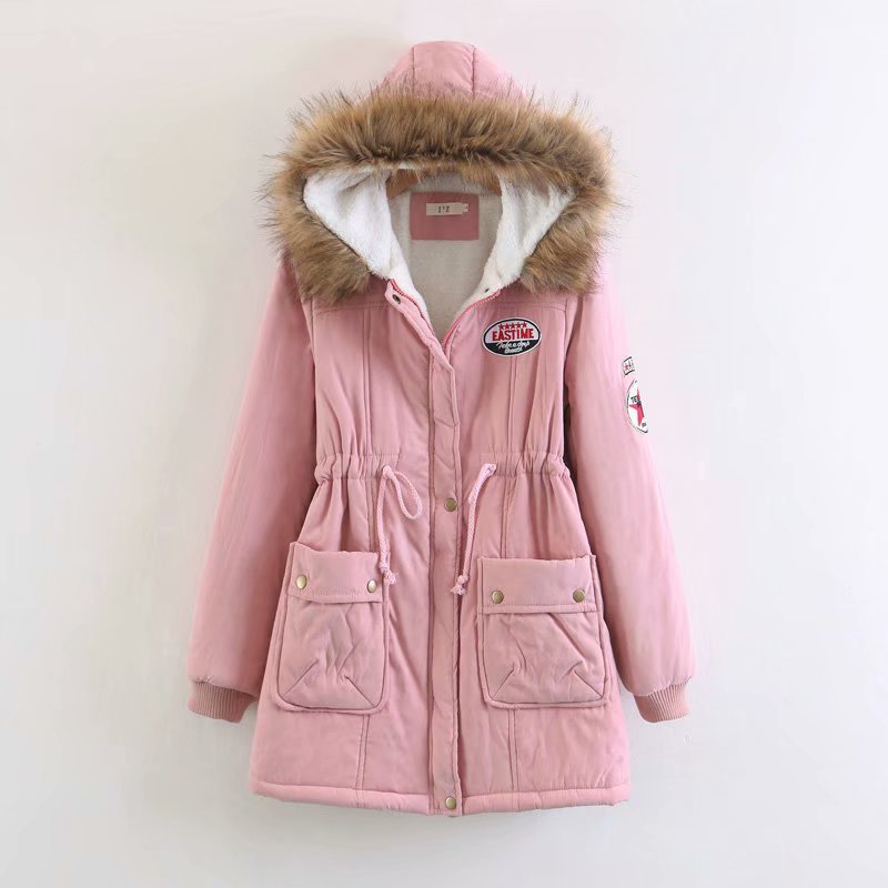 Damen Langer Utility-Parka mit Teddyfutter, Kapuze mit Kunstfell und Kordelzug – Avérine