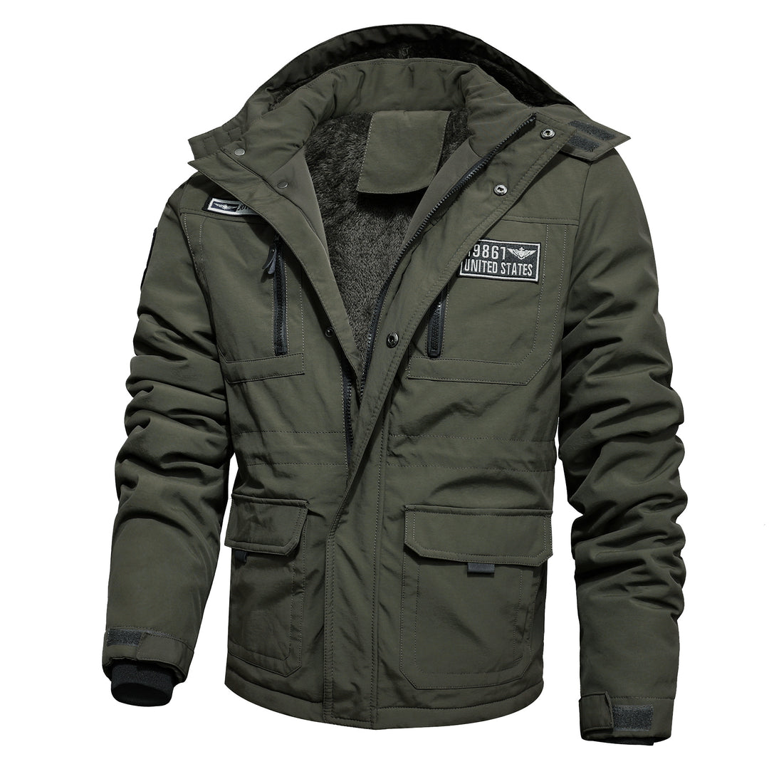 Herren Winterparka mit abnehmbarer Kapuze und Kunstfellbesatz Echoarchiv