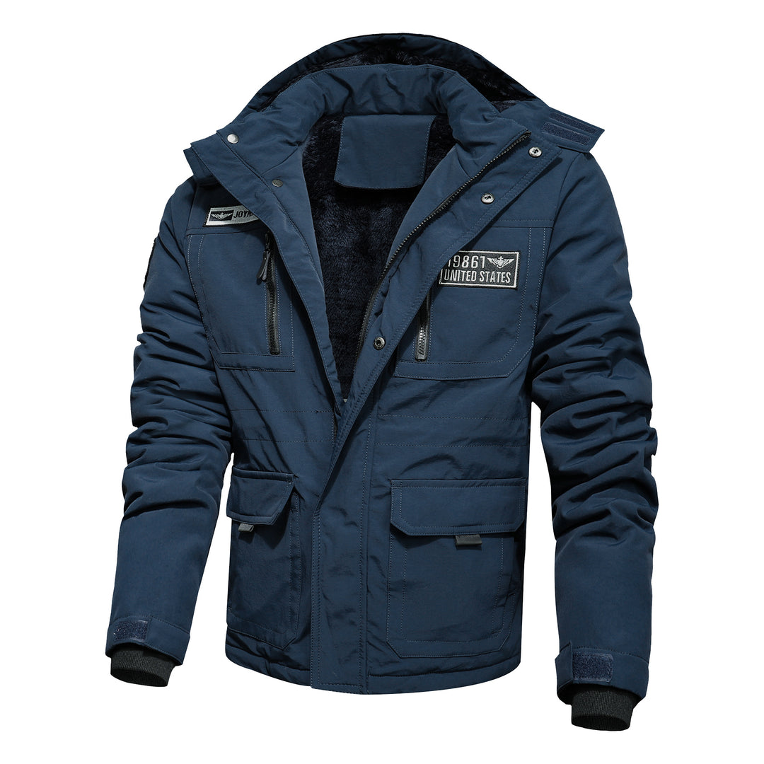 Herren Winterparka mit abnehmbarer Kapuze und Kunstfellbesatz Echoarchiv
