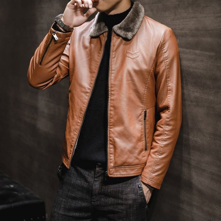 Herren elegante Lederjacke Echo Archiv