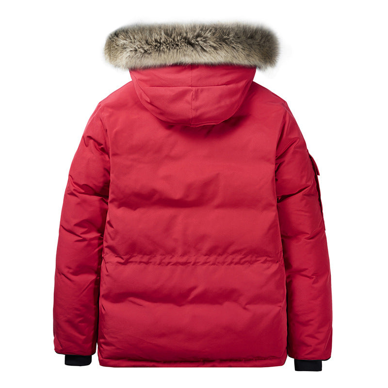 Herren Thermo-Parka mit Kapuze und abnehmbarem Fellbesatz – Marzano